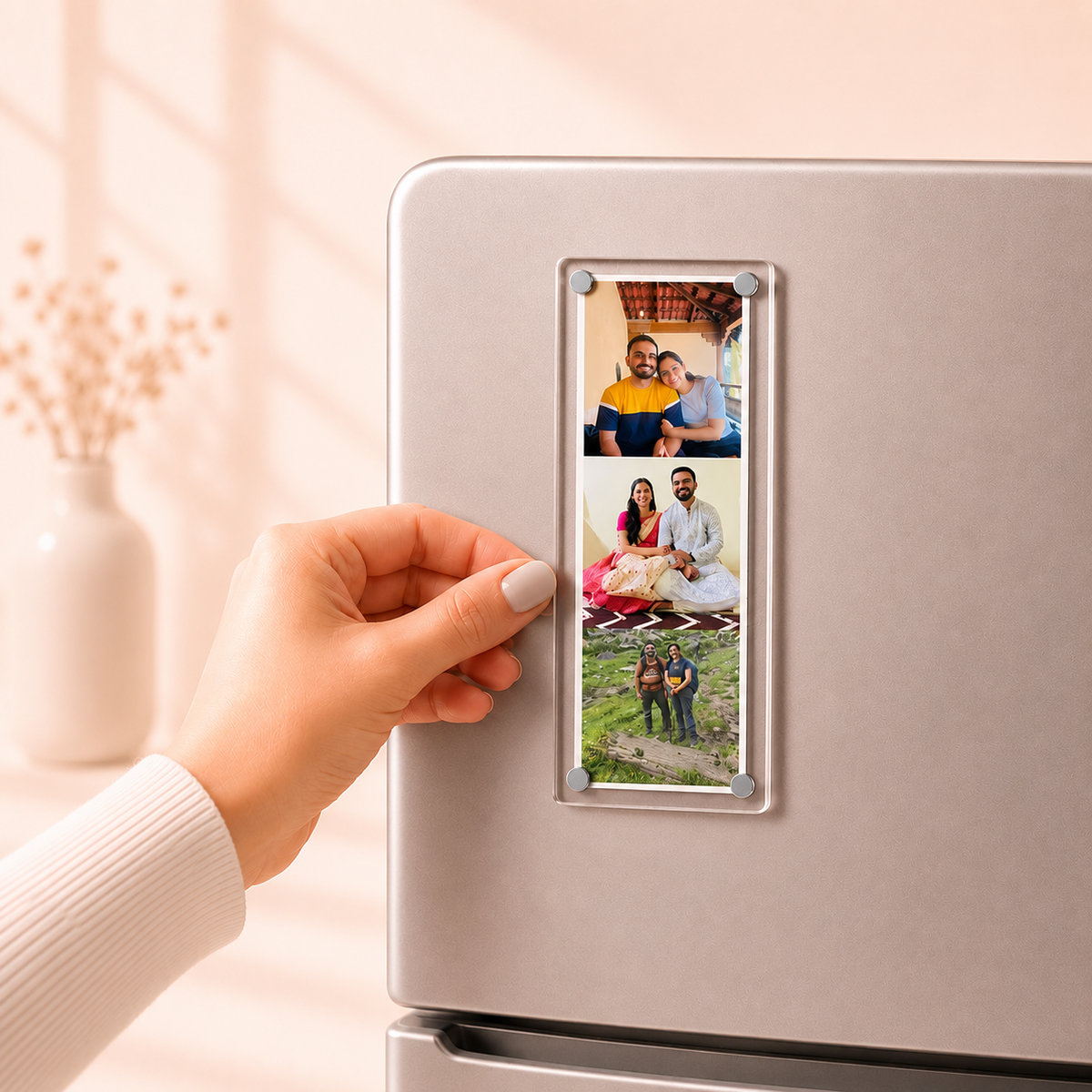Fridge Magnet Strip - 3 Photos in One Frame