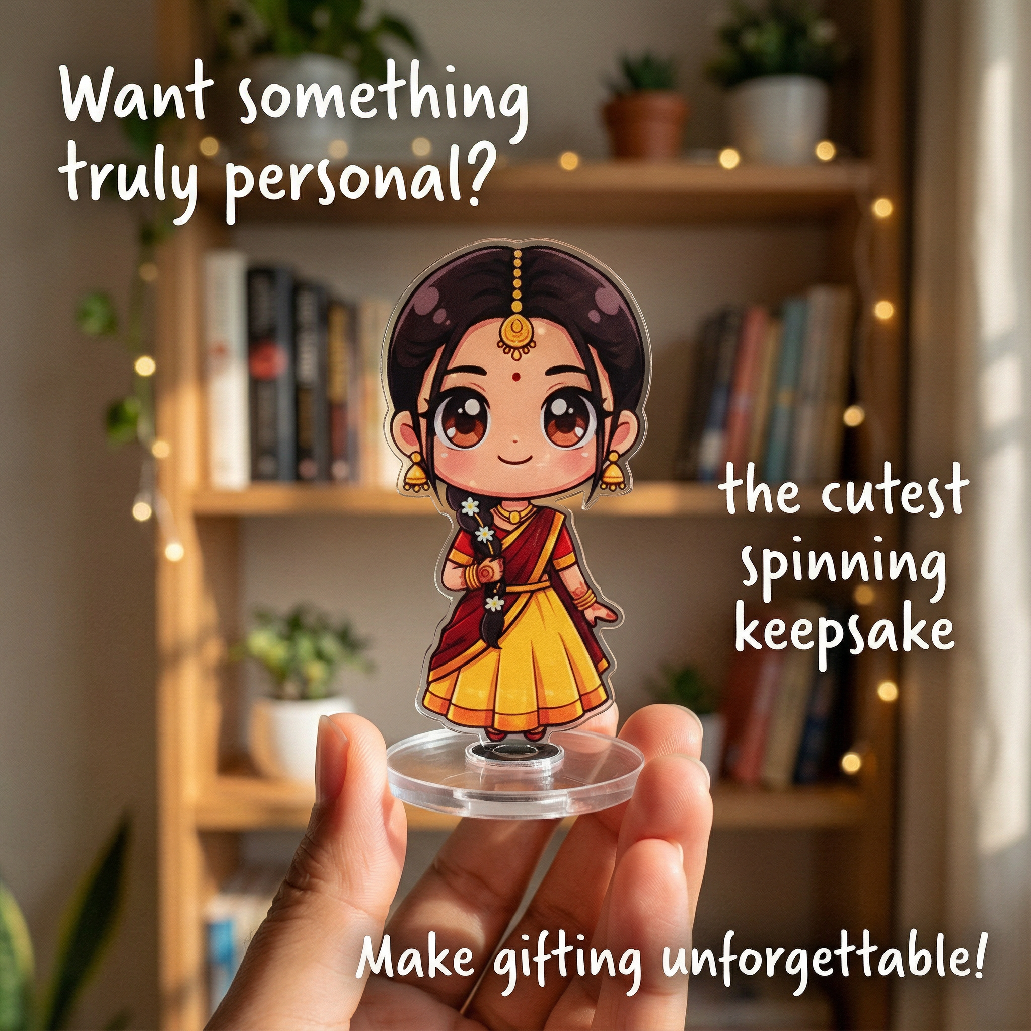 Mini-Me Custom Chibi Rotating spinner standee (Single)