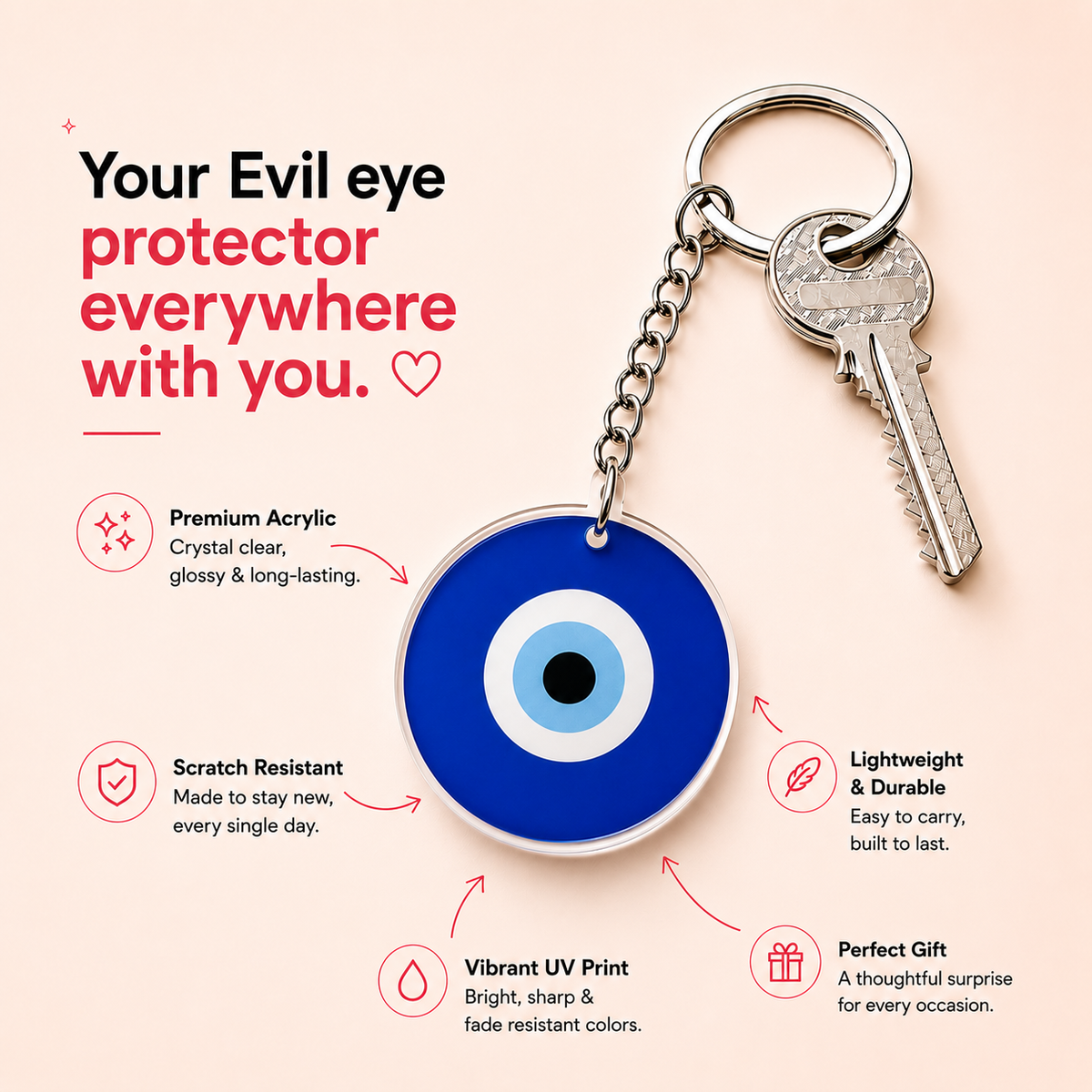 Evil Eye Keychain