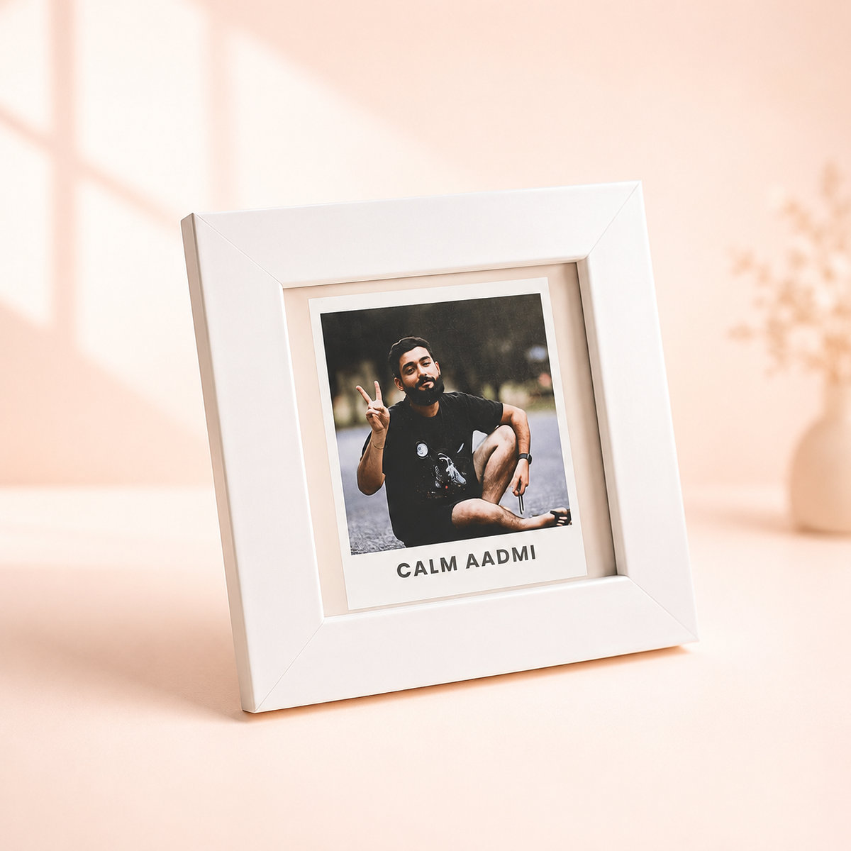 Couple Mini Frame- Calm Aadmi, Kaleshi Aurat