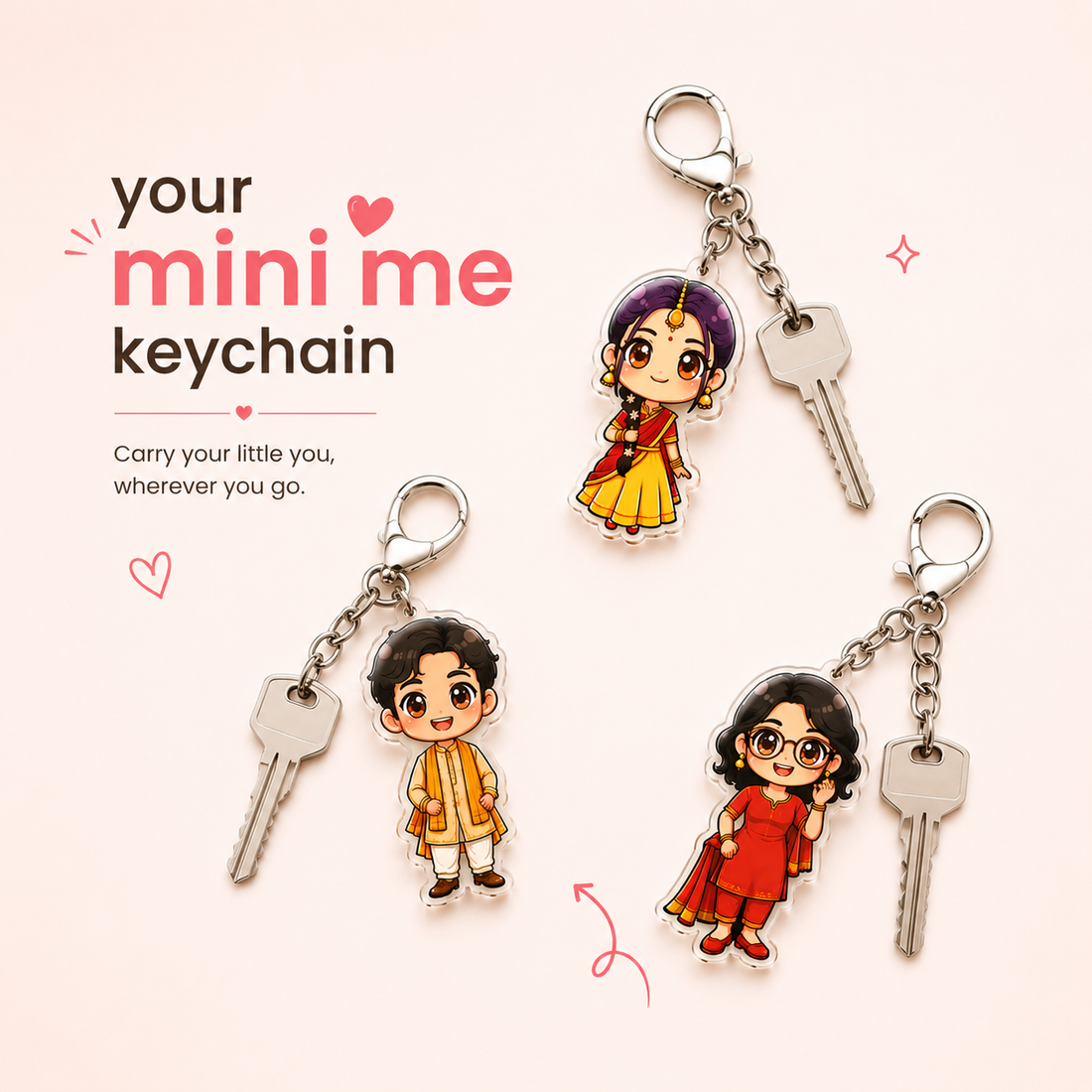 Mini-Me Custom Chibi Keychain