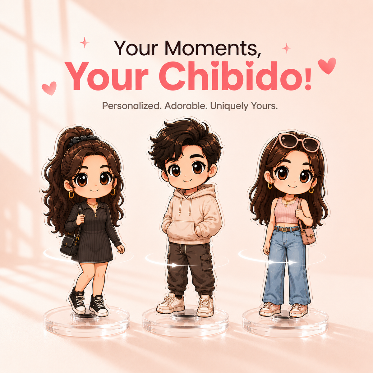Mini-Me Custom Chibi Rotating Spinner Standee (Single)