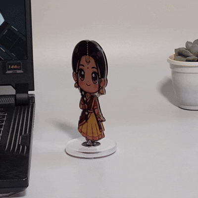 Mini-Me Custom Chibi Rotating spinner standee (Single)