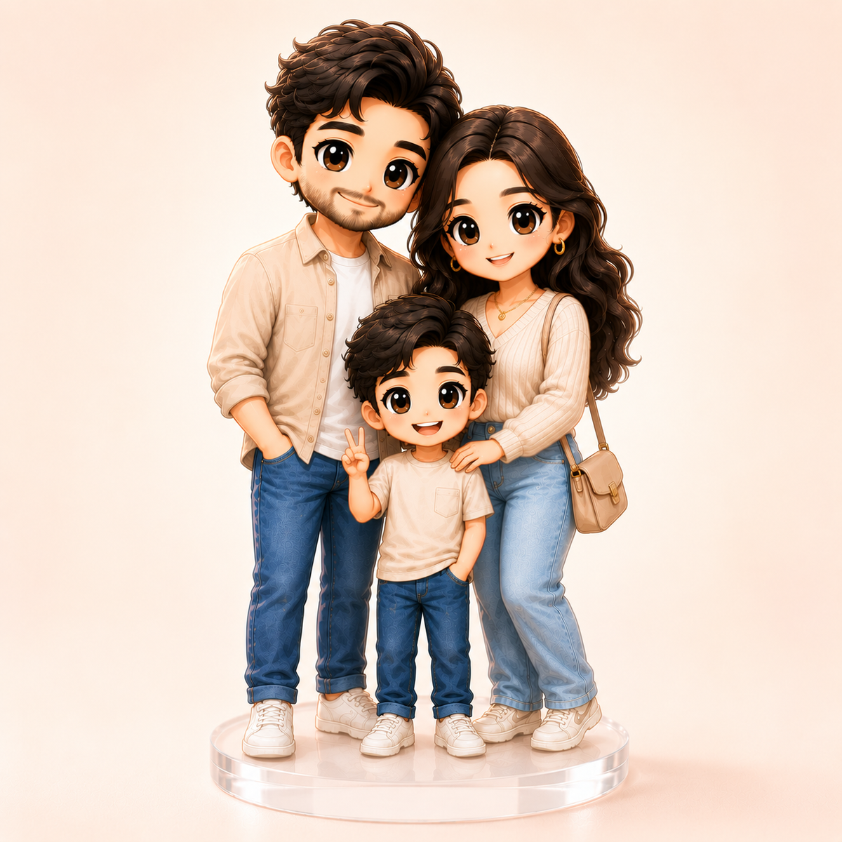Personalized Standee Chibido (Family of 3)