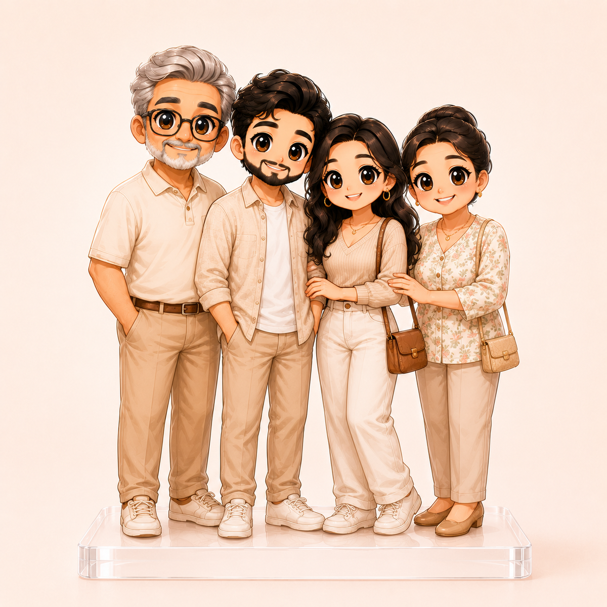 Personalized Standee Chibido (Family of 4)