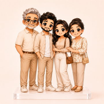 Personalized Standee Chibido (Family of 4)
