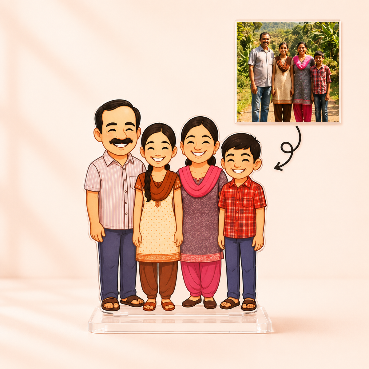 Personalized Standee Chibido (Family of 4)