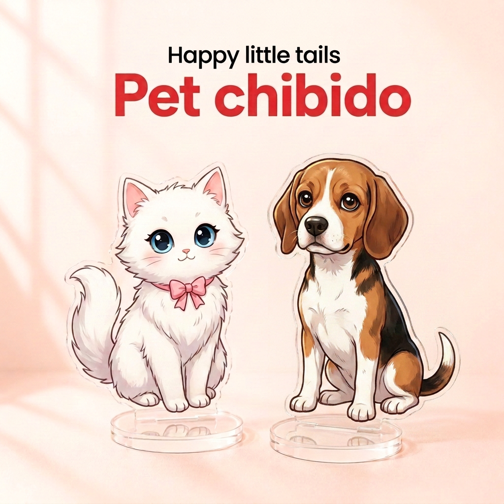 Custom Pet Standee – Cute Chibi Figure for Dogs & Cats