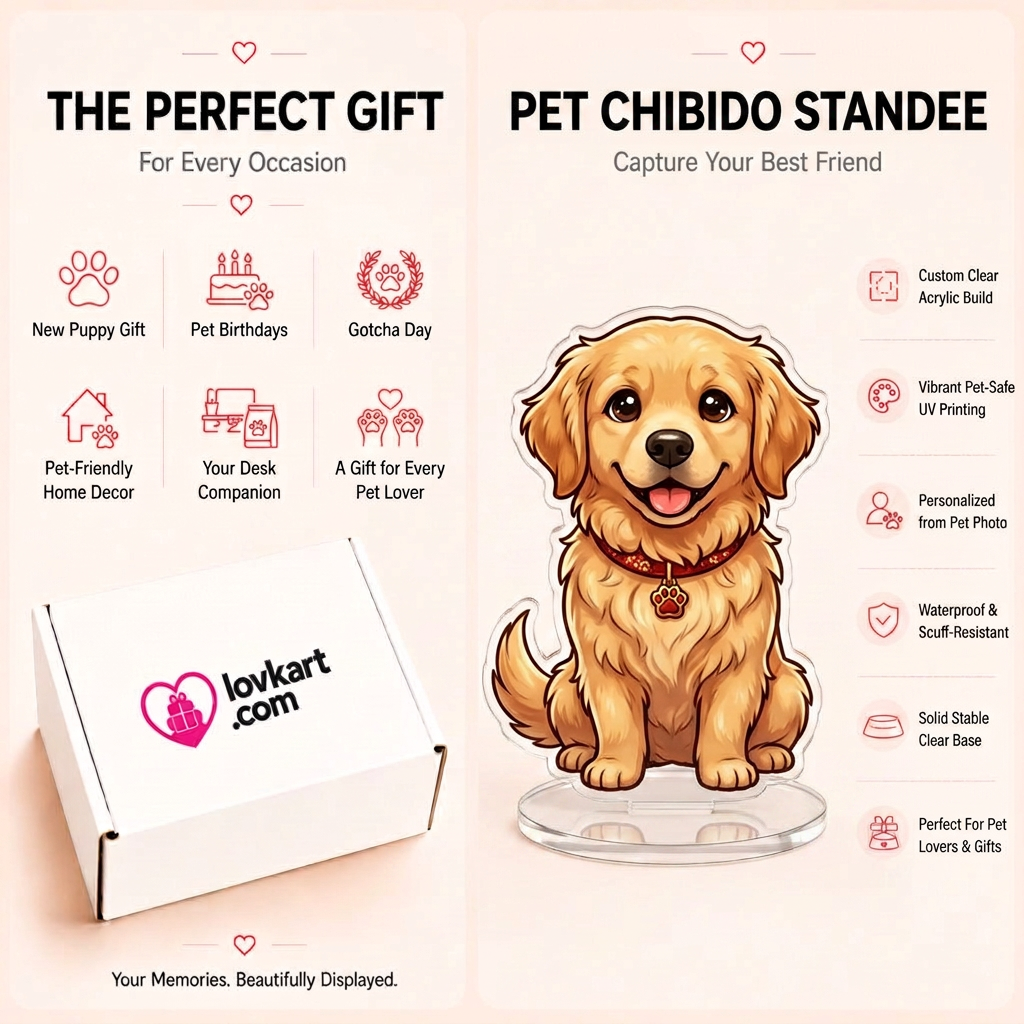 Custom Pet Standee – Cute Chibi Figure for Dogs & Cats