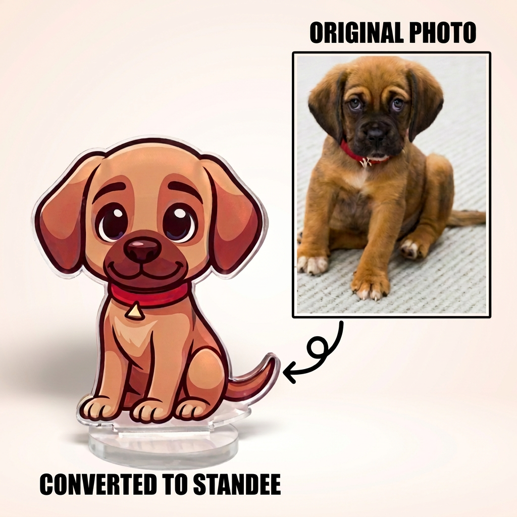 Custom Pet Standee – Cute Chibi Figure for Dogs & Cats