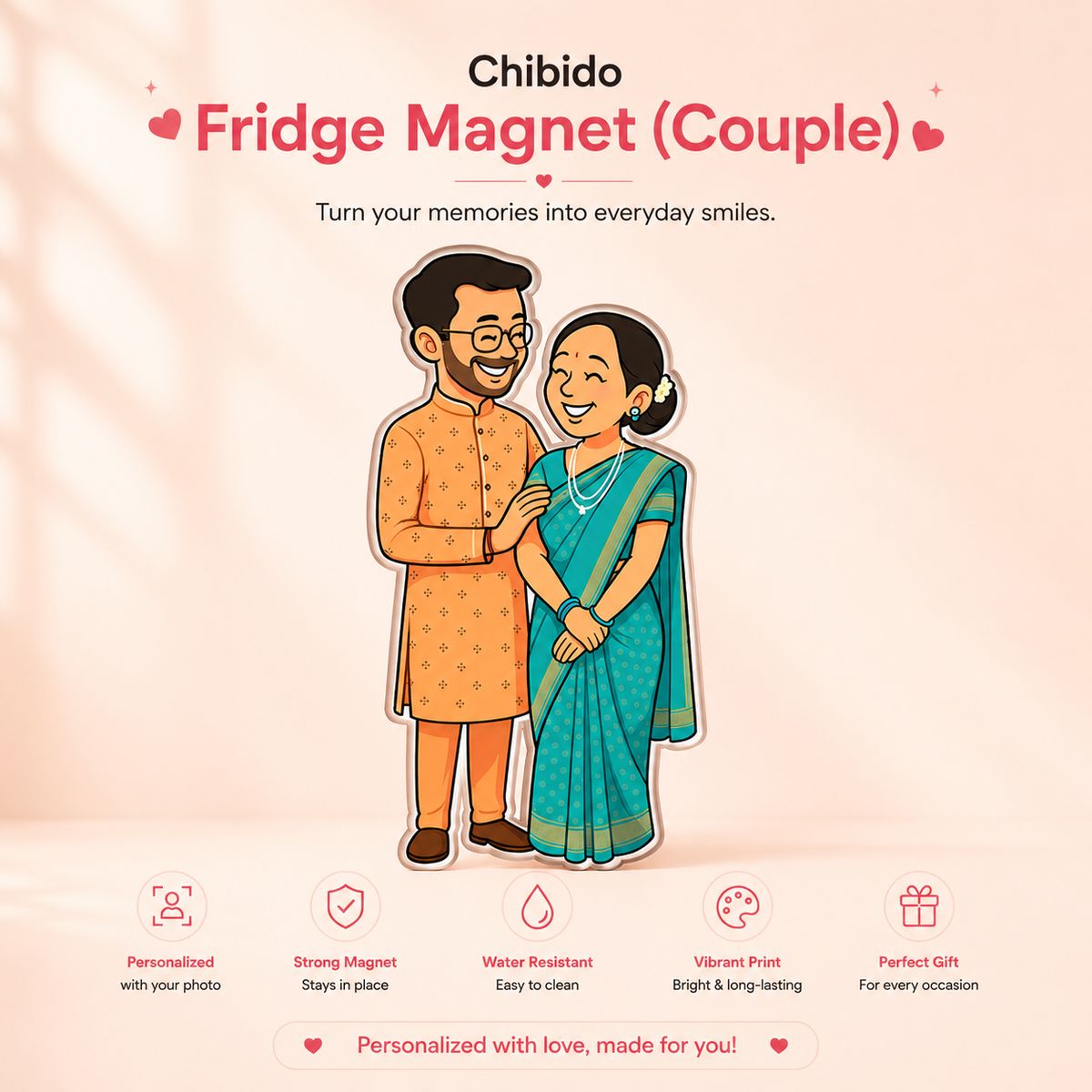 Chibido Fridge Magnet (Couple)