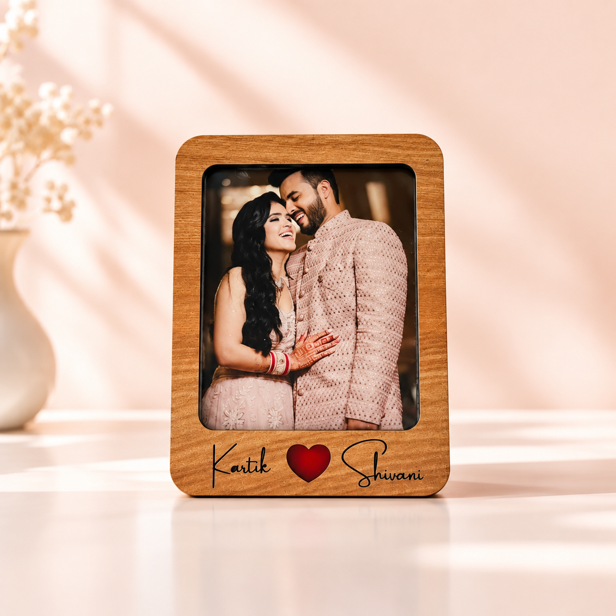 Personalized Wooden Photo Standee & Magnet
