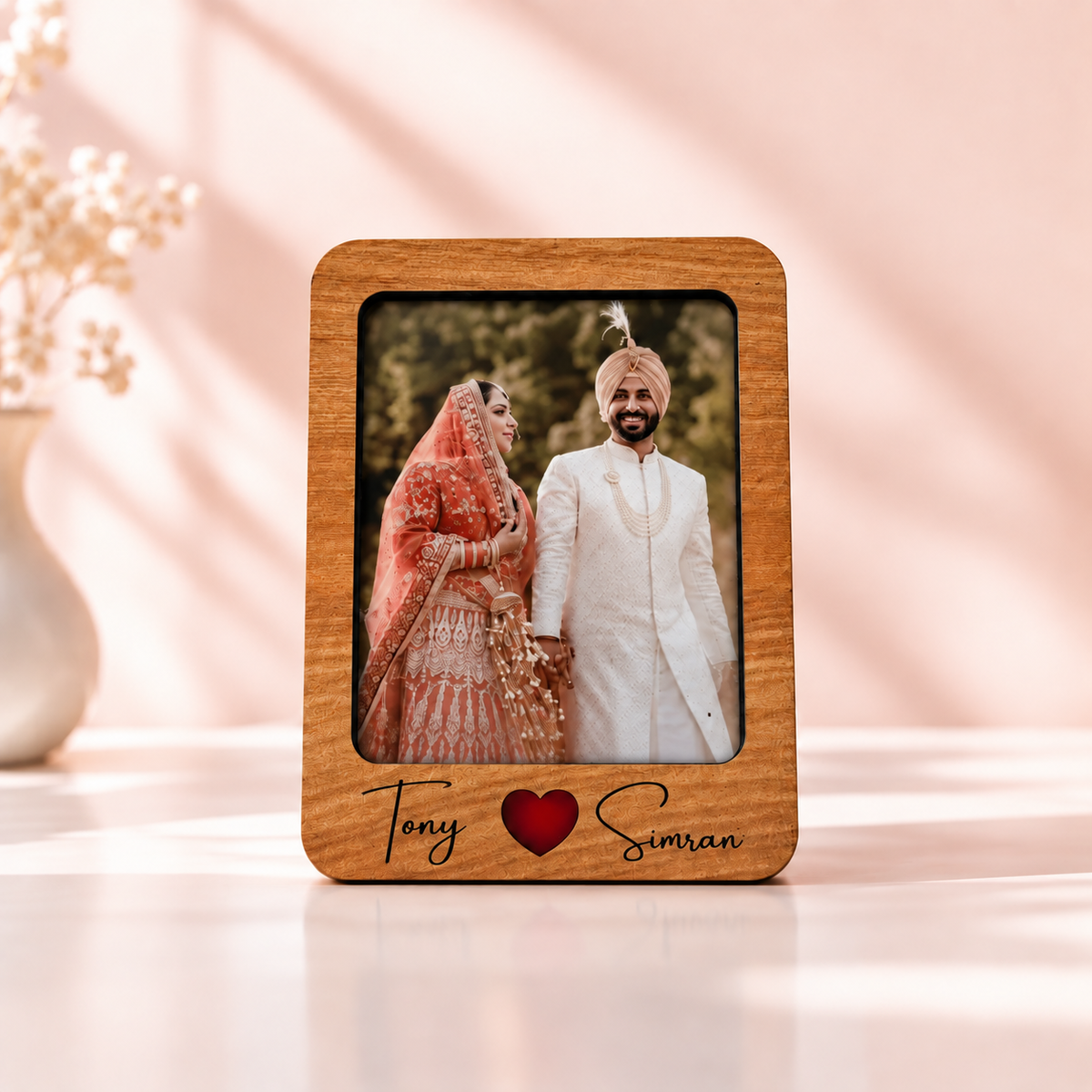 Personalized Wooden Photo Standee & Magnet