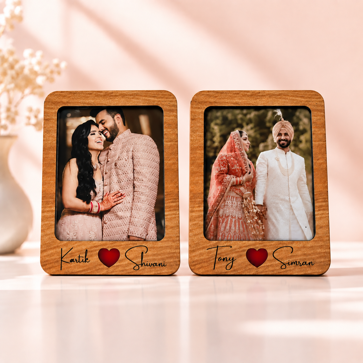 Personalized Wooden Photo Standee & Magnet
