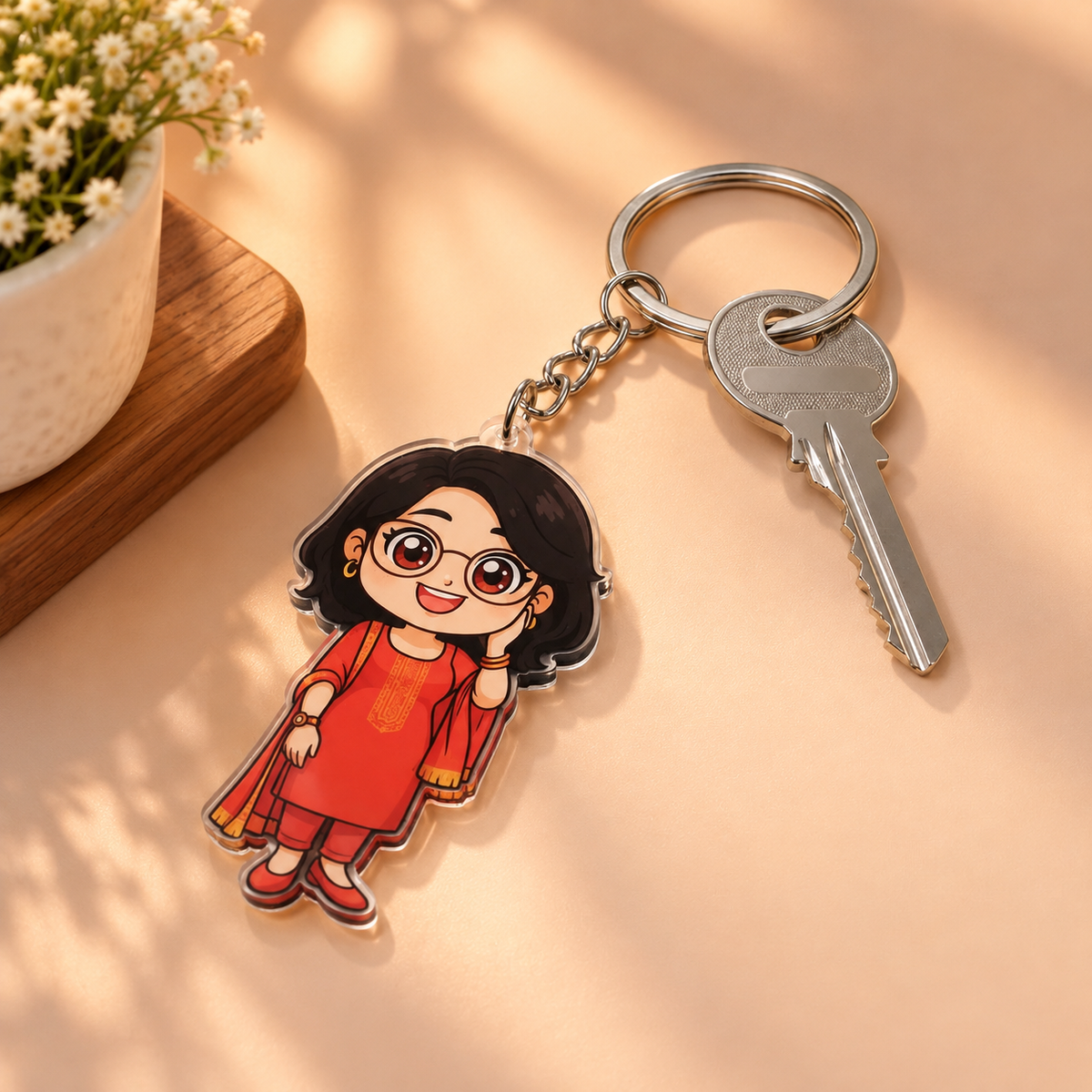 Custom Chibi Caricature Keychain – Mini-You