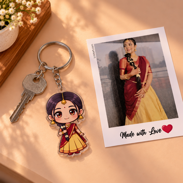 Custom Chibi Caricature Keychain – Mini-You