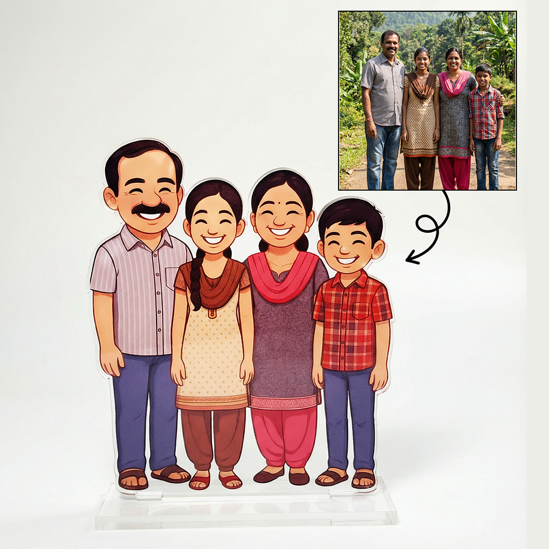 Personalized Standee Chibido (Family of 4)