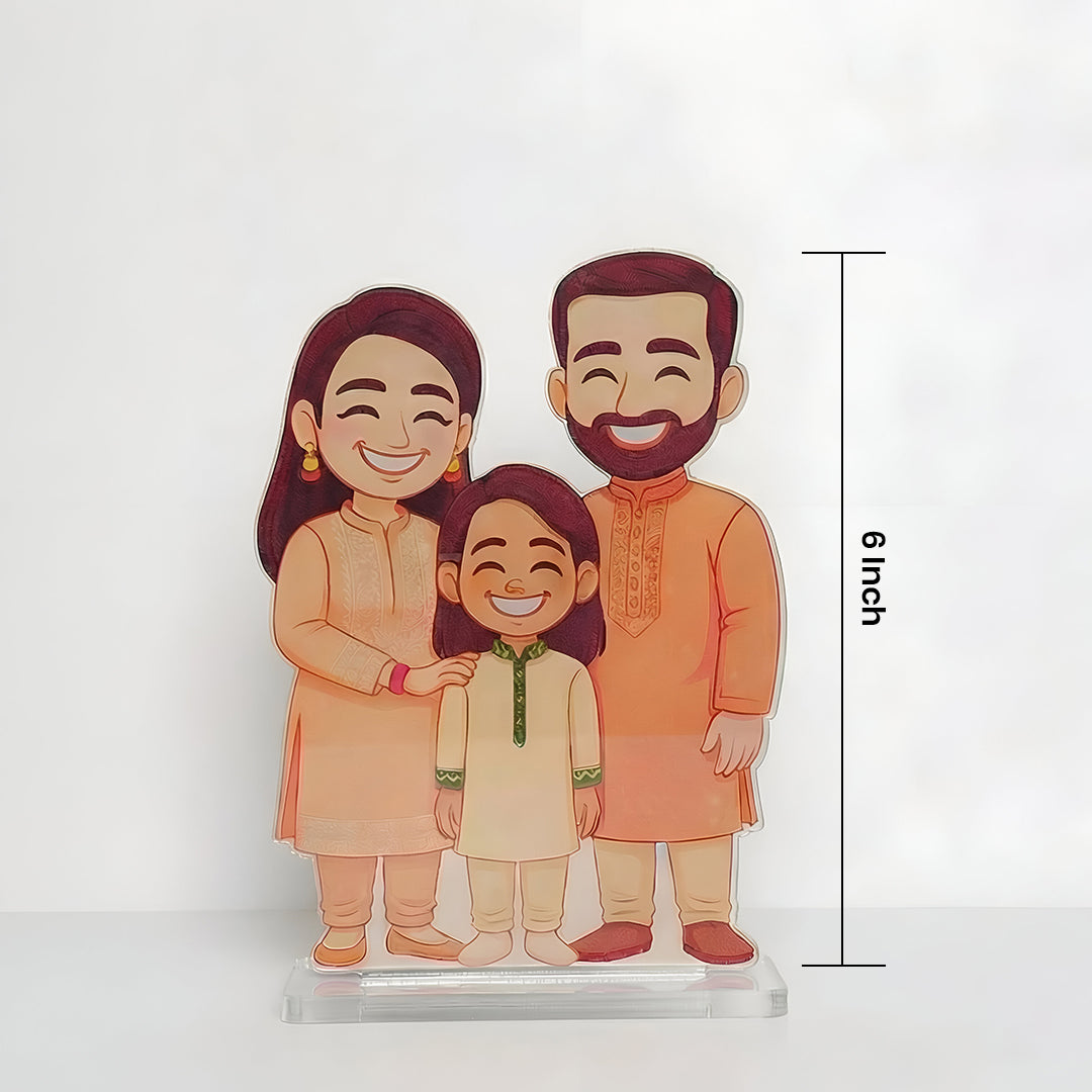 Personalized Standee Chibido (Family of 3)